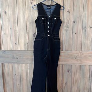 Angel Biba Black Denim Overalls